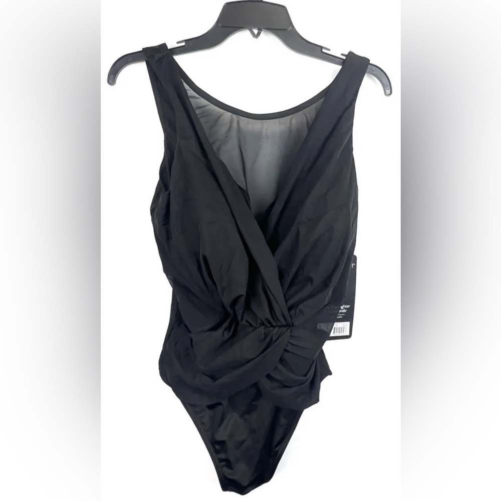 Miraclesuit Women’s Illusionist Palma Black Slimming One Piece Swimsuit Size 16